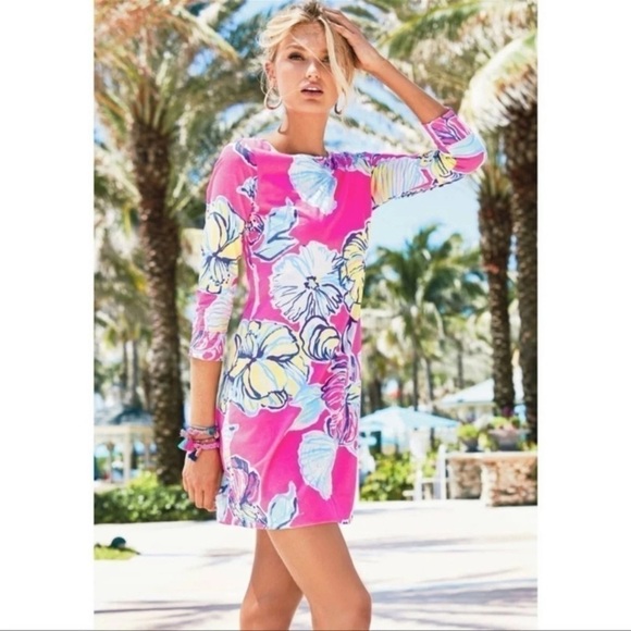 LILLY PULITZER Marlow Swept by the Tide Print Jersey Style Summer Dress XS - Picture 1 of 13